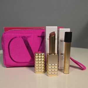 Valentino - Spike Valentino Matte Lipstick And Pouch SET